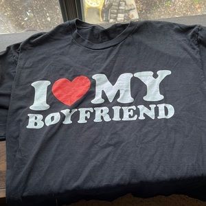Perfect condition “I <3 my boyfriend” graphic t-shirt